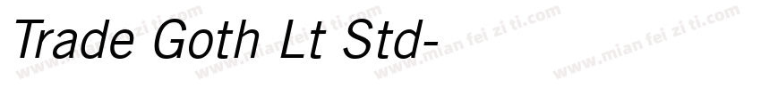 Trade Goth Lt Std字体转换